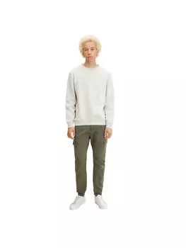 Тканевые брюки узкого кроя Tom Tailor Denim, зеленый