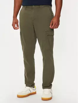 Тканевые брюки узкого кроя Tommy Jeans, зеленый