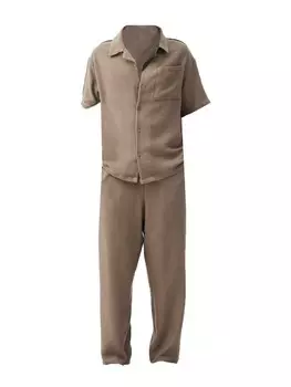 Тканевые брюки VAMOS CLO Loose fit Pants Tarn, коричневый