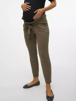 Тканевые брюки Vero Moda Maternity Loose fit Pants, зеленый