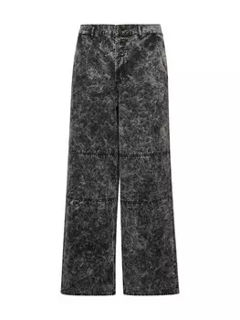 Тканевые брюки WEEKDAY Loose fit Pants Micha, черный