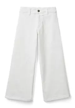 Тканевые брюки WIDE IN STRETCH United Colors of Benetton, белый