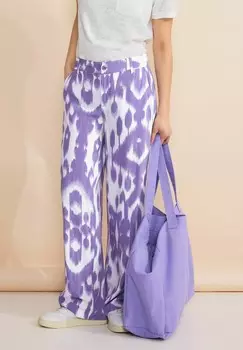 Тканевые брюки WIDE LEG HOSE Street One, темно-фиолетово-пятнистый