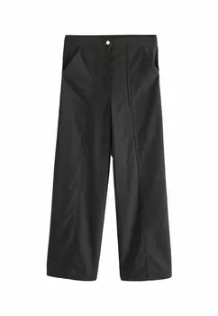 Тканевые брюки WIDE LEG Next, черный