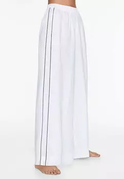 Тканевые брюки WIDE-LEG WITH PIPING OYSHO, белый