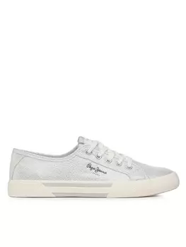 Тканевые кроссовки Brady Party W Pepe Jeans, серебро