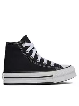 Тканевые кроссовки Chuck Taylor All Star Lift Platform High Top Little Kids Converse, черный