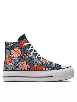 Тканевые кроссовки Chuck Taylor All Star Lift Platform Floral Converse, красочный