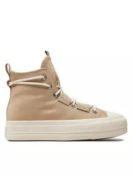 Тканевые кроссовки Chuck Taylor All Star Lift Platform Converse, бежевый