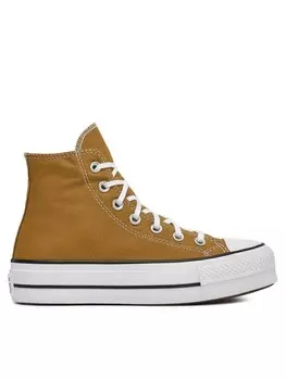 Тканевые кроссовки Chuck Taylor All Star Lift Platform Converse, коричневый