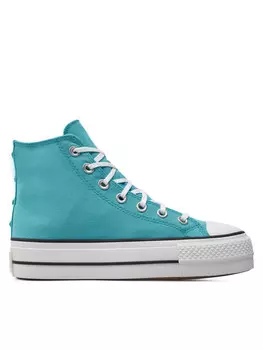Тканевые кроссовки Chuck Taylor All Star Lift Platform Stars Converse, бирюзовый
