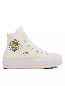 Тканевые кроссовки Chuck Taylor All Star Lift Converse, экрю