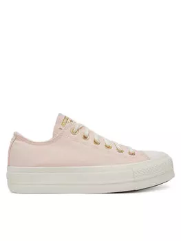 Тканевые кроссовки Chuck Taylor All Star Lift Platform Gold A12584C Converse, розовый