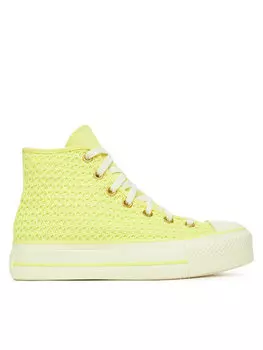 Тканевые кроссовки Chuck Taylor All Star Lift Platform Knit A14967C Converse, желтый