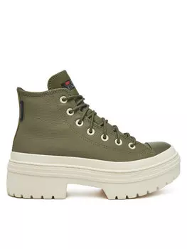 Тканевые кроссовки Chuck Taylor All Star Lugged Heel Platform Waterproof A11163C 306 Converse, зеленый