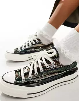 Тканевые кроссовки Converse Chuck 70 Ox черного и разноцветного цвета