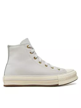 Тканевые Кроссовки Converse Chuck Taylor All Star Eva Lift Platform Tonal Canvas A10382C Grau, серый/золотой