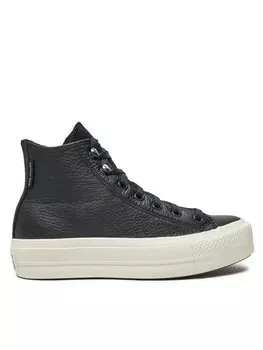 Тканевые Кроссовки Converse Chuck Taylor All Star Lift Platform Water Repellent Leather A08312C, черный