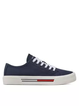 Тканевые кроссовки Low Cut Wmns Canvas Tommy Jeans, темно-синий