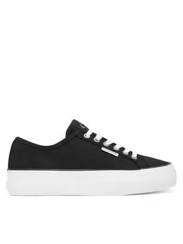 Тканевые кроссовки Vulc Flatform Ctn Logo Tag YW0YW01838 Calvin Klein Jeans, черный
