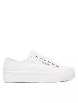 Тканевые кроссовки Vulc Flatform Ctn Logo Tag YW0YW01838 Calvin Klein Jeans, белый