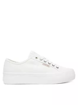 Тканевые кроссовки Vulc Flatform Ctn Logo Tag YW0YW01838 Calvin Klein Jeans, белый
