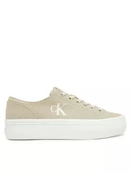 Тканевые кроссовки Vulc Flatform Low Cv Mg YW0YW01763 Calvin Klein Jeans, бежевый