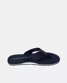 Тканевые шлепанцы с логотипом TH Tommy Hilfiger, темно-синий