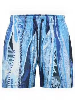Тканевые шорты Carlo Colucci, цвет blau/mehrfarbig