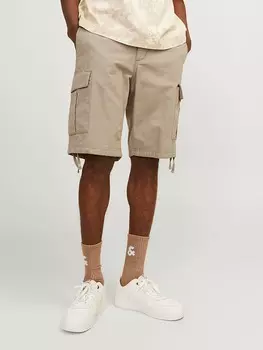 Тканевые шорты Jack & Jones, бежевый