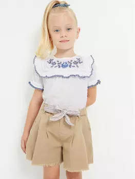 Тканевые шорты Mayoral, бежевый