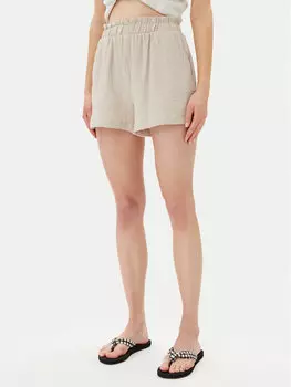 Тканевые шорты мешковатые Natali 10279687 Vero Moda, бежевый