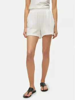 Тканевые шорты мешковатые Natali 10279687 Vero Moda, белый