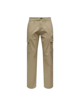 Тканевые шорты regular fit Only & Sons, бежевый