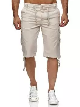 Тканевые шорты RESLAD, бежевый