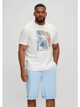 Тканевые шорты s.Oliver Bermuda keine Beinlnge, синий