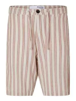 Тканевые шорты Selected, цвет Egret-Stripes