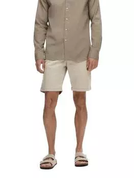 Тканевые шорты SELECTED HOMME, бежевый