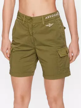 Тканевые шорты стандартного кроя Aeronautica Militare, зеленый
