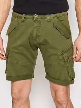 Тканевые шорты стандартного кроя Alpha Industries, зеленый