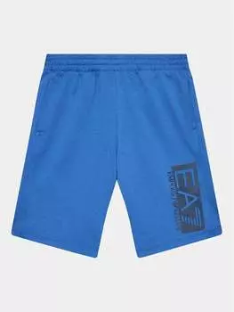 Тканевые шорты стандартного кроя Ea7 Emporio Armani, синий