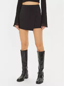 Тканевые шорты стандартного кроя Gina Tricot, черный