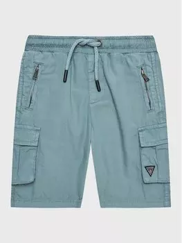 Тканевые шорты стандартного кроя Guess, синий