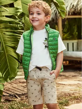 Тканевые шорты стандартного кроя Mayoral, бежевый