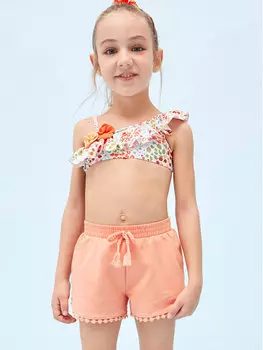 Тканевые шорты стандартного кроя Mayoral, оранжевый