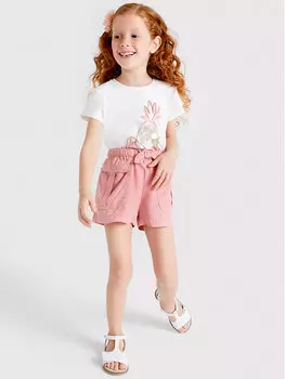 Тканевые шорты стандартного кроя Mayoral, розовый