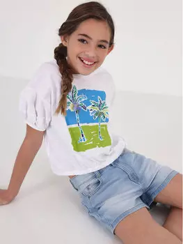 Тканевые шорты стандартного кроя Mayoral, синий