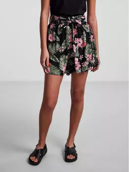 Тканевые шорты стандартного кроя Pieces, зеленый