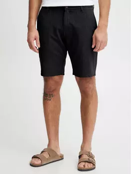 Тканевые шорты стандартного кроя Solid, черный