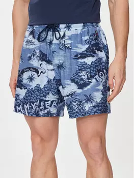 Тканевые шорты стандартного кроя Tommy Jeans, синий